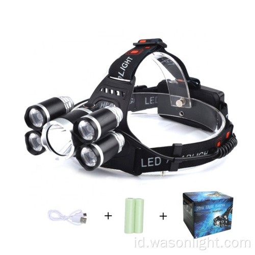 Harga kompetitif facoty paling kuat 1500 lumens headlamp led headlight headlight lampu senter 4 mode xml -t6 dengan lampu merah